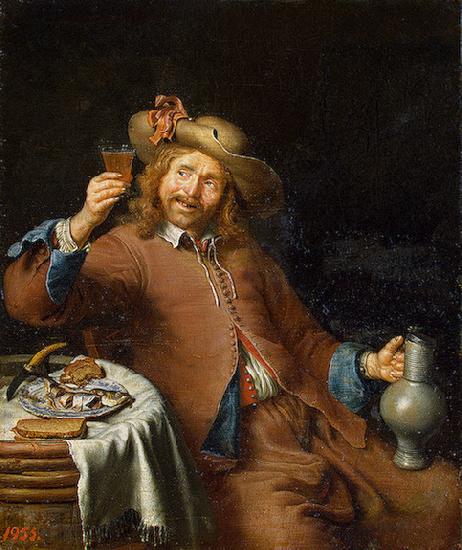 Pieter Cornelisz. van Slingelandt Breakfast of a Young Man oil painting image